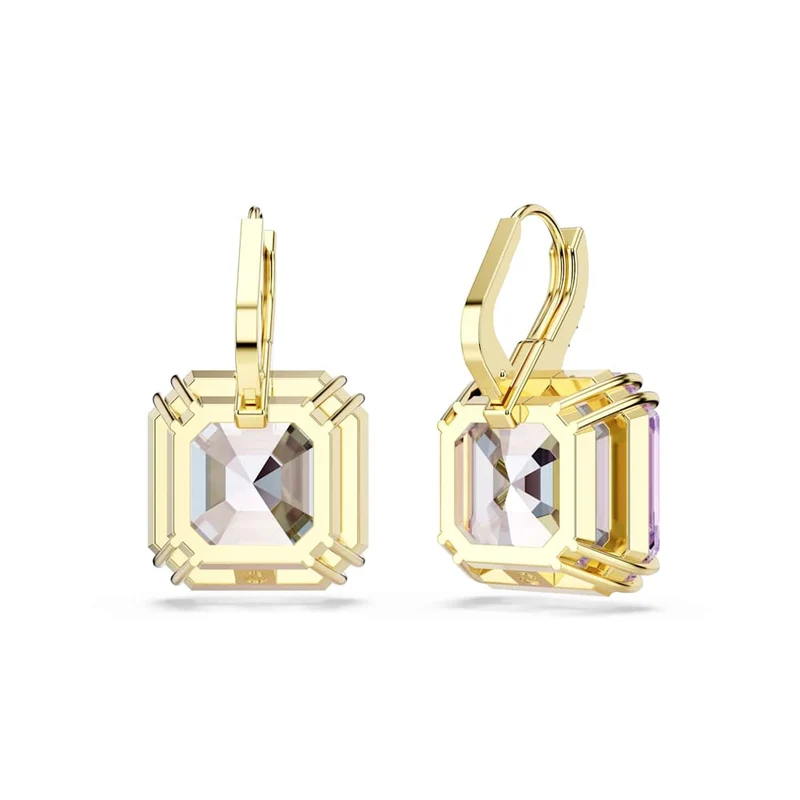 Swarovski Millenia Ohrringe in Goldoptik mit violettem Kristall 5759990
