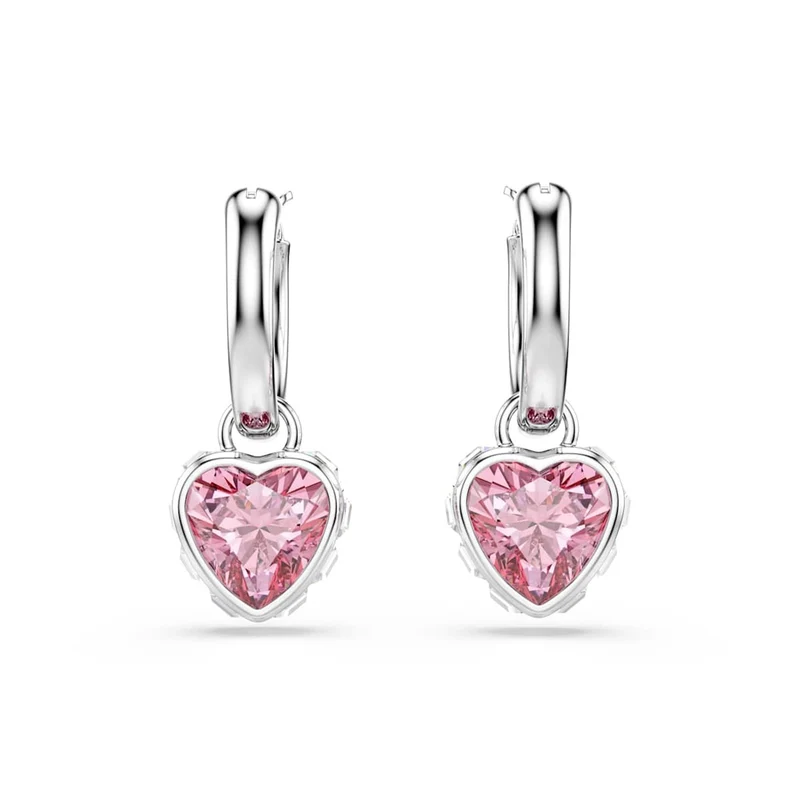 Swarovski Chroma Ohrringe in Silberoptik mit rosa Akzenten 5757814