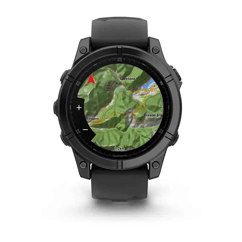 Garmin Fenix E GPS Watch 47mm Slate Grey Steel- Black