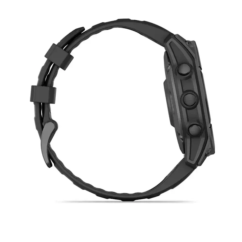 Garmin Fenix E GPS Watch 47mm Slate Grey Steel- Black