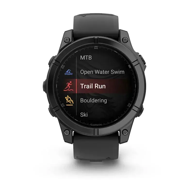 Garmin Fenix E GPS Watch 47mm Slate Grey Steel- Black