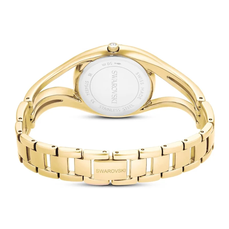 Swarovski Hyperbola Goldfarbene Uhr mit weißem Zifferblatt 5754534