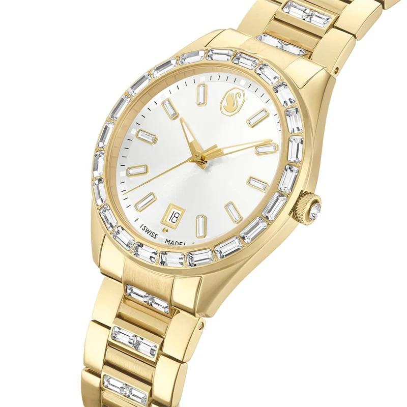 Swarovski Matrix Goldfarbene Uhr 5745534