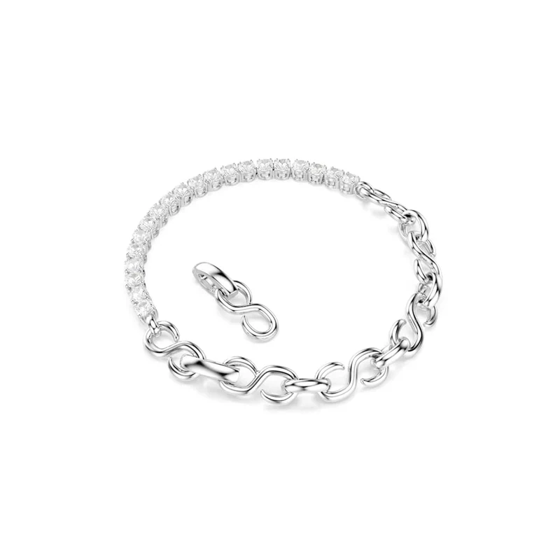 Swarovski Matrix Tennis Silberfarbenes Kettenarmband 5753926