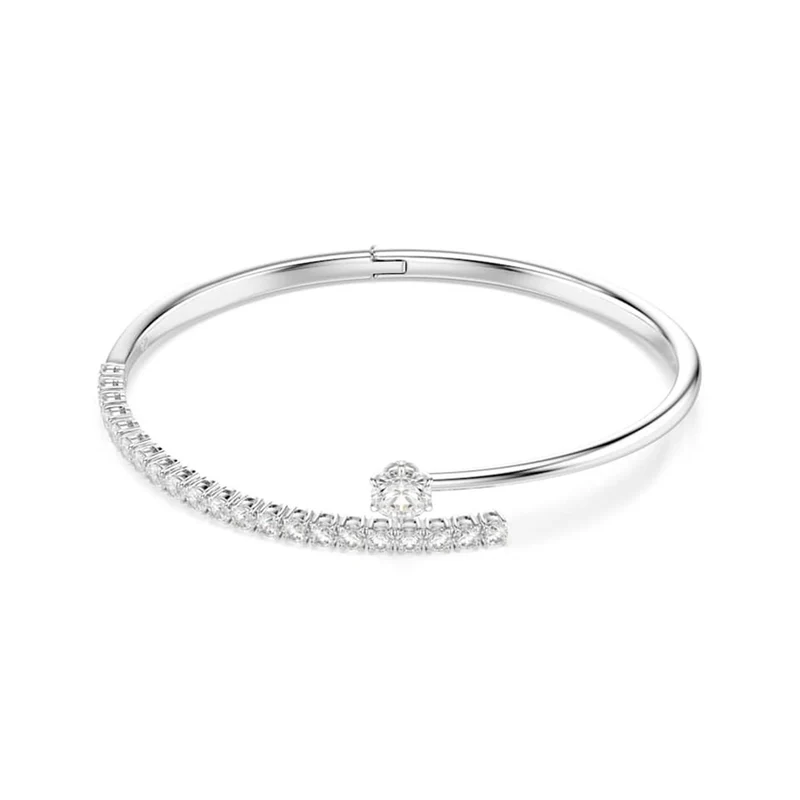 Swarovski Matrix Crash Silberfarbenes offenes Armband 5753571
