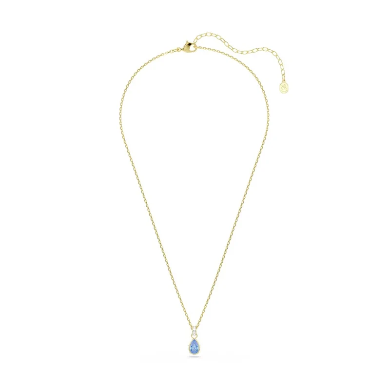 Swarovski Chroma Halskette in Goldoptik mit blauem Kristallanhänger 5757786