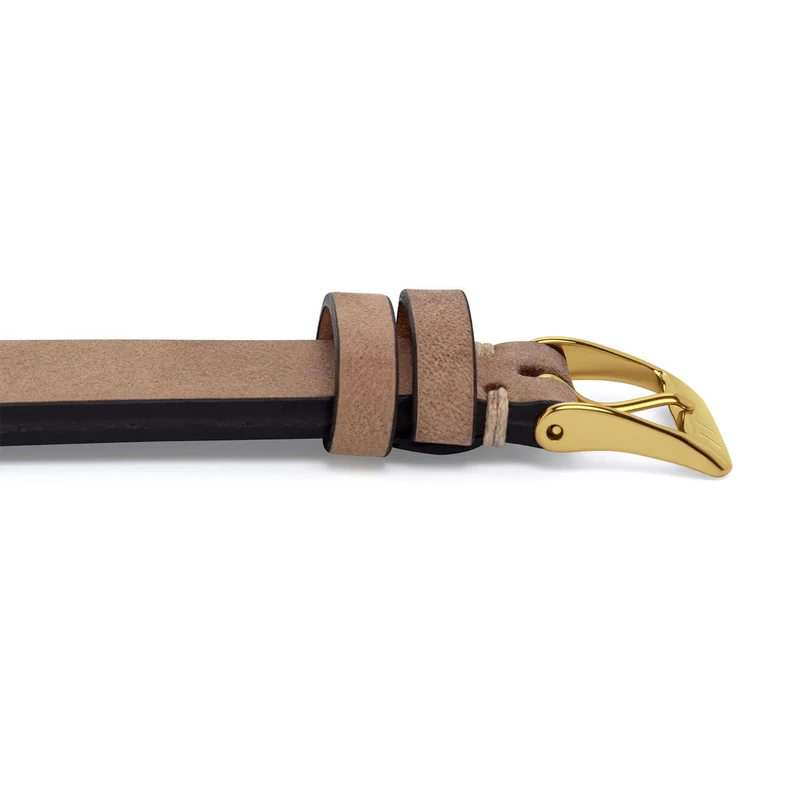 Uhrenarmband "UHLENHORST" (Vegetabiles Vintage Leder) – goldene Schließe