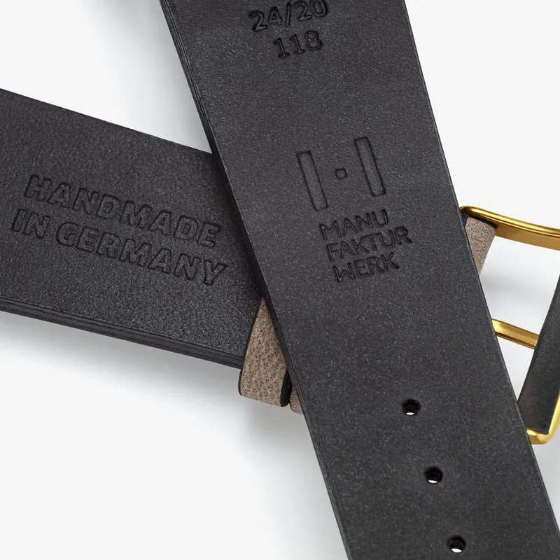 Uhrenarmband "UHLENHORST" (Vegetabiles Vintage Leder) – goldene Schließe
