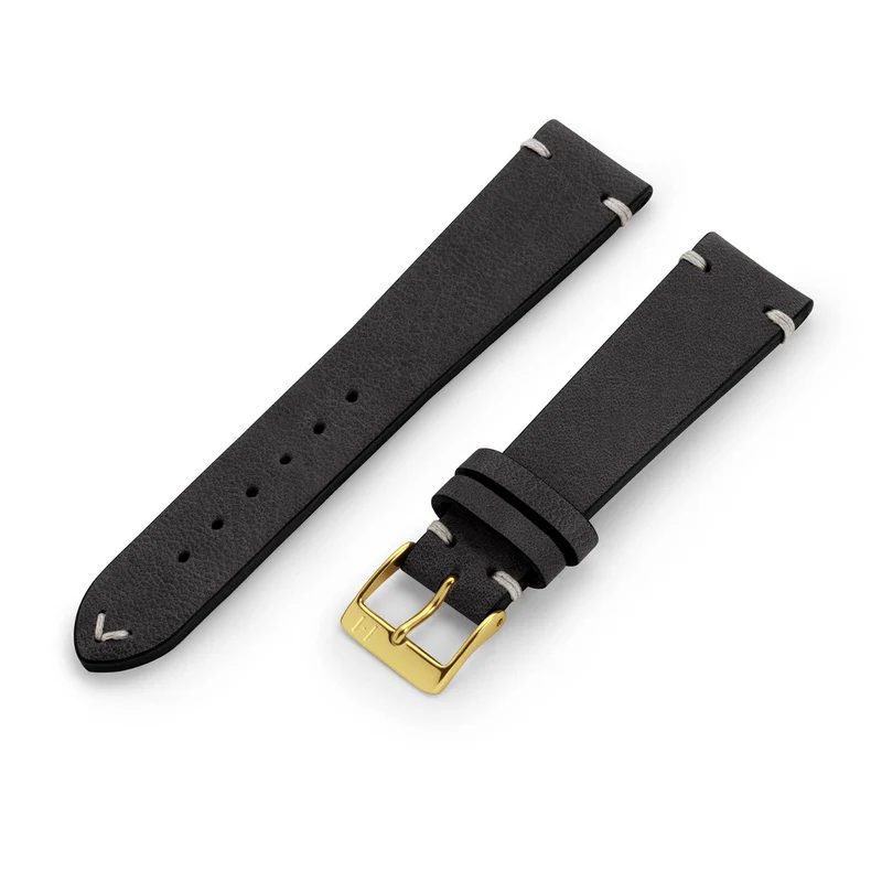 Uhrenarmband "UHLENHORST" (Vegetabiles Vintage Leder) – goldene Schließe