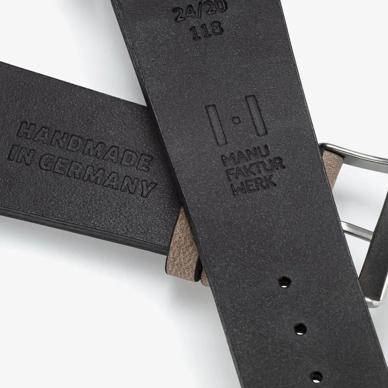 Uhrenarmband "UHLENHORST" (Vegetabiles Vintage Leder) – silberne Schließe