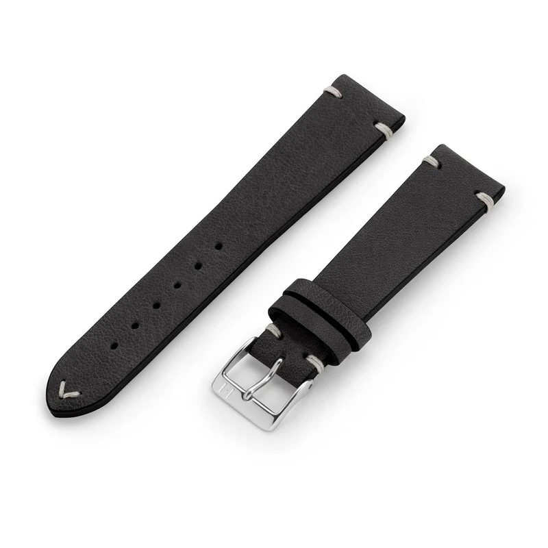 Uhrenarmband "UHLENHORST" (Vegetabiles Vintage Leder) – silberne Schließe