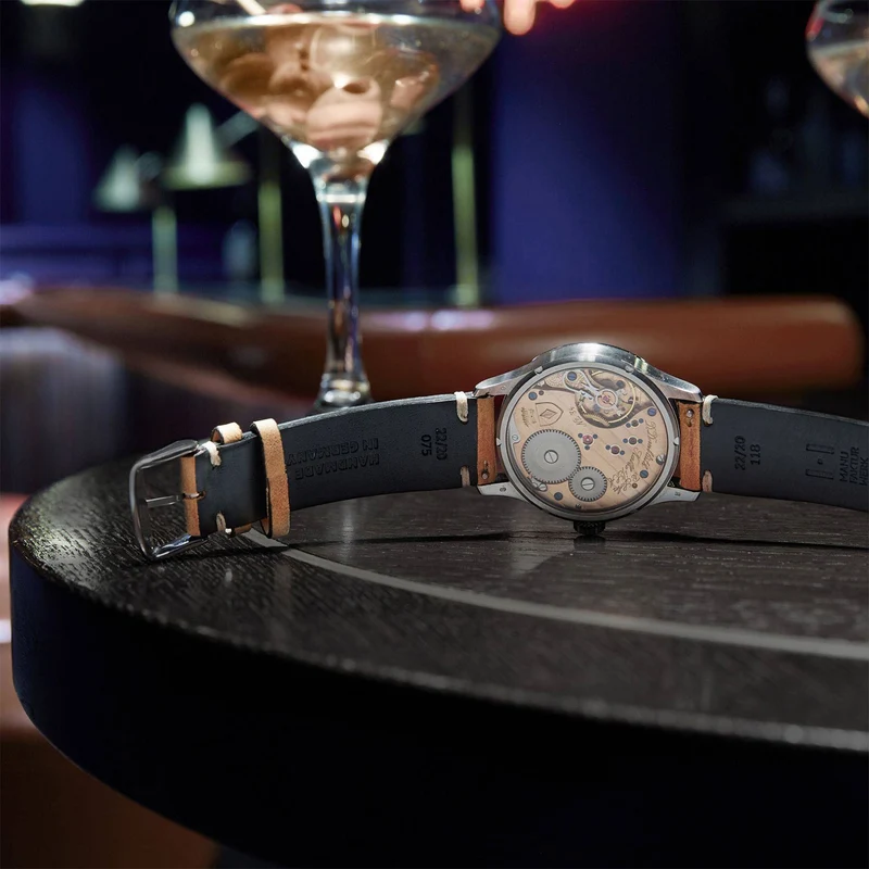 Uhrenarmband "UHLENHORST" (Vegetabiles Vintage Leder) – silberne Schließe