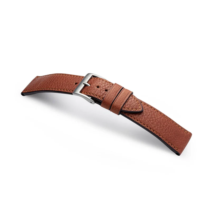 Uhrenarmband "EIMSBÜTTEL" (zertifiziertes Bioleder) – silberne Schließe