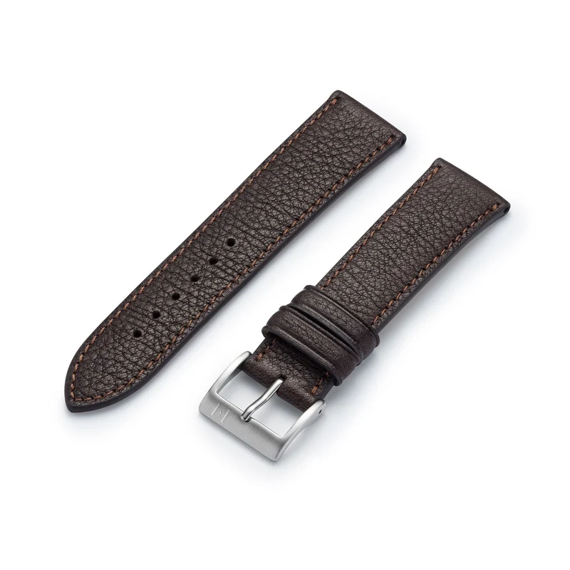 Uhrenarmband "EIMSBÜTTEL" (zertifiziertes Bioleder) – silberne Schließe