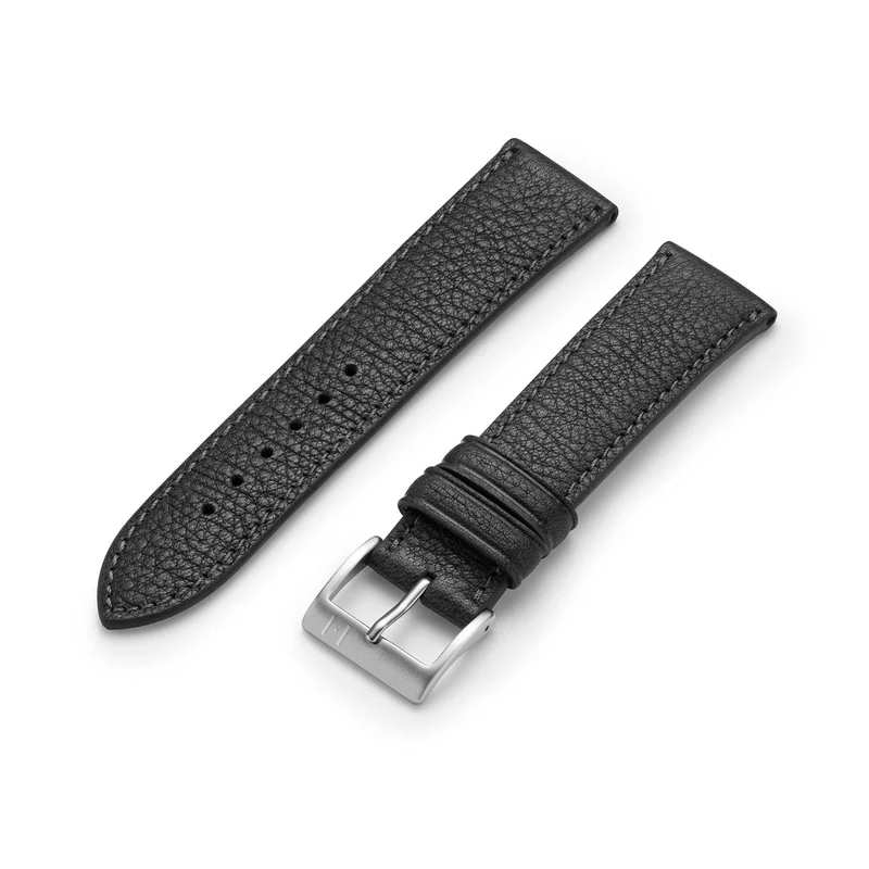 Uhrenarmband "EIMSBÜTTEL" (zertifiziertes Bioleder) – silberne Schließe