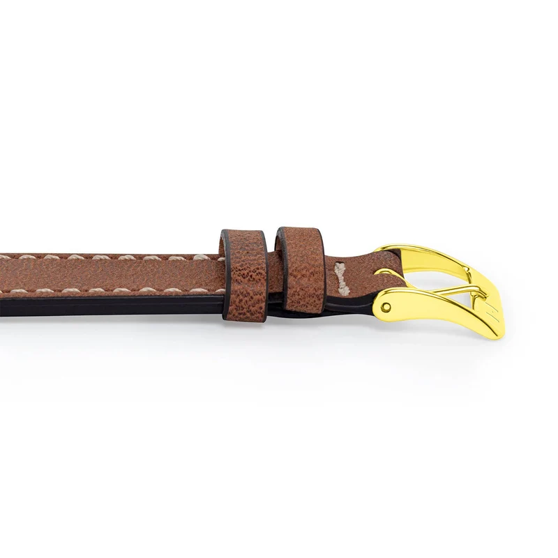 Tudor Black Bay 41 kompatibles Uhrenarmband 22 mm "HOHELUFT" (Vegetabiles Vintage Leder) – goldene Schließe