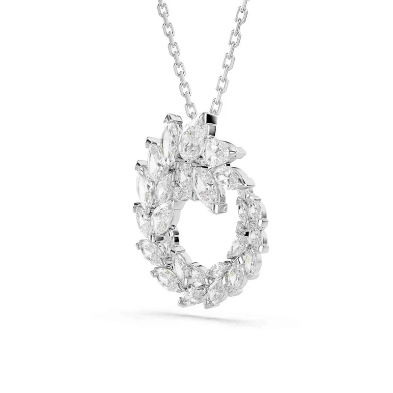Swarovski Mesmera Glam Halskette in Silberoptik mit kreisförmigem Anhänger 5759837