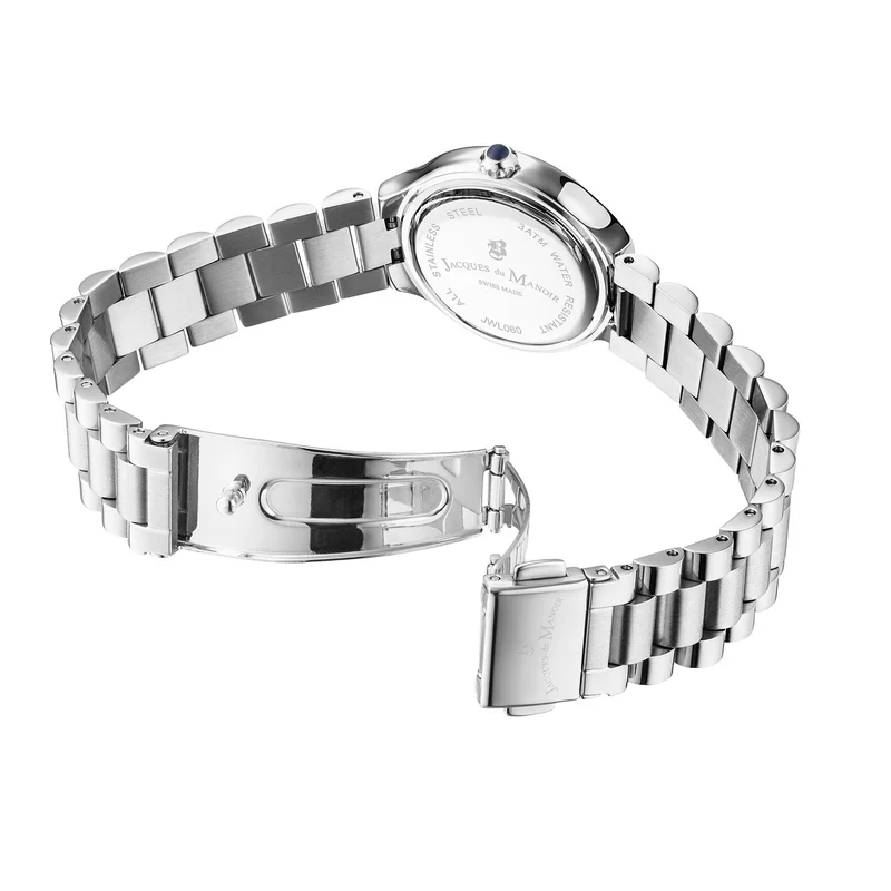 Jacques du Manoir Celine Silberfarbene Damenarmbanduhr JWL06001