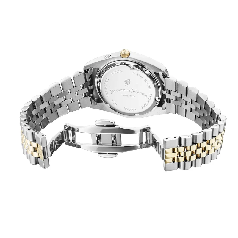 Jacques du Manoir Inspiration Multifunction Silber- und Goldfarbene Edelstahl Unisex-Armbanduhr JWN06102