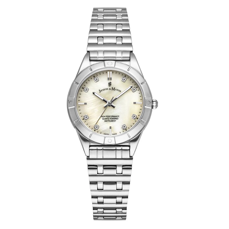 Jacques du Manoir Leonie Silberfarbene Damenarmbanduhr JWL05901