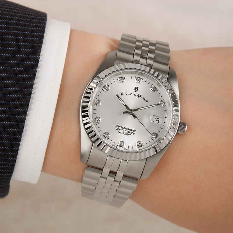 Jacques du Manoir Inspiration damen Uhr Silber NRO.01