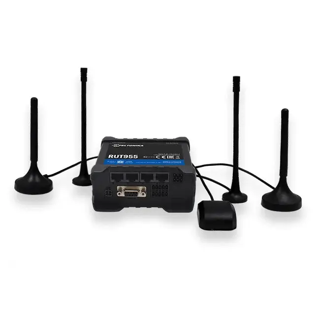 Teltonika RUT955, Wi-Fi 4 (802.11n), Einzelband (2,4GHz), Ethernet/LAN, 3G, Schwarz, Tabletop-Router