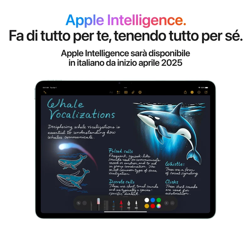 Apple iPad Air, 7.Gen, 2025, 27,9 cm (11"), 2360 x 1640 Pixel, 128 GB, 8 GB, iPadOS 18, Grau