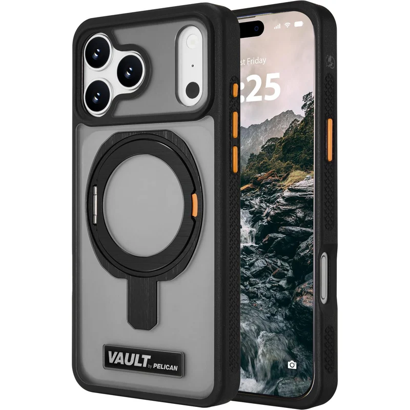Pelican Vault MagSafe Stand Case for iPhone 18 Pro (Smoke)