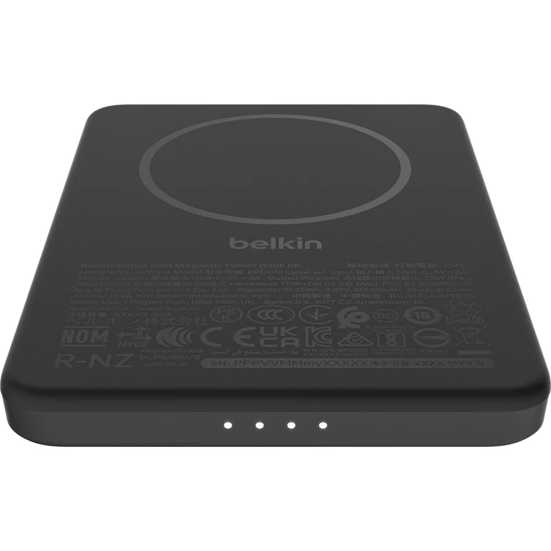 Belkin BoostCharge Slim 5K Magnetic Power Bank (Black)