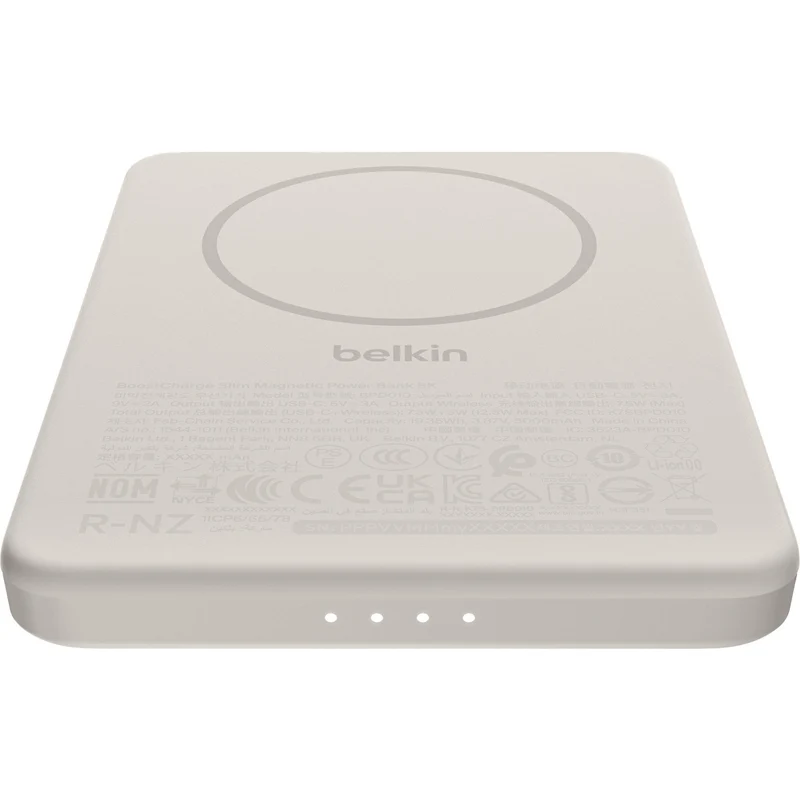 Belkin BoostCharge Slim 5K Magnetic Power Bank (Sand)