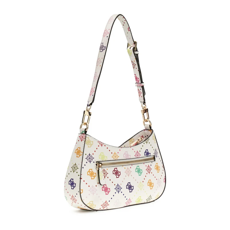 Guess Emelie Multi Logo Top Zip Shoulder Bag HWGM99-28180-MUO