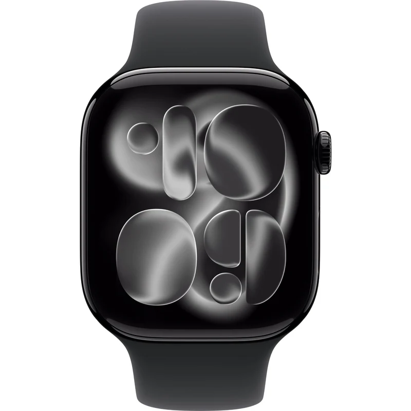 Apple Watch Series 11 46mm Jet Black Aluminium Case GPS + Cellular Sport Band (M/L) [Black]
