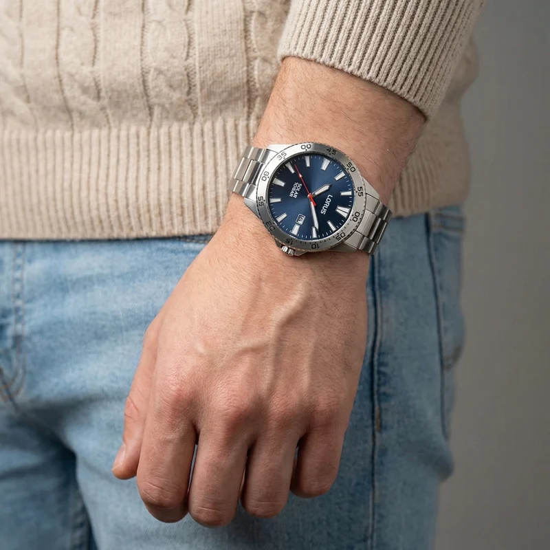 Lorus Solar Herrenuhr Mit Blauem Zifferblatt RX341AX9