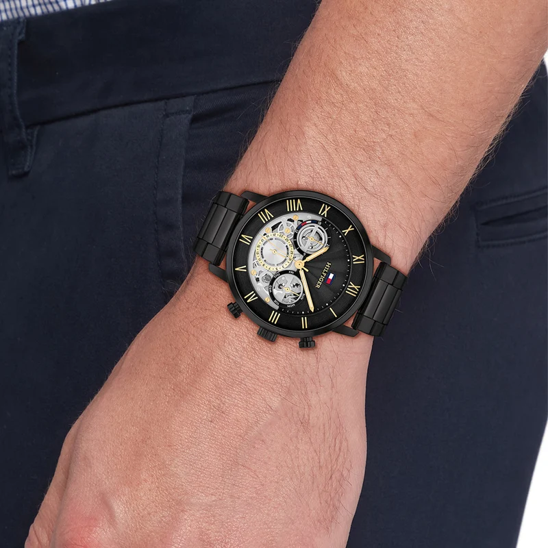 Tommy Hilfiger Schwarze Herrenuhr TH1710706