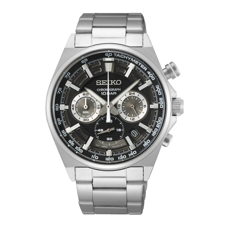 Seiko Chronograph herren Uhr Silber SSB397P1