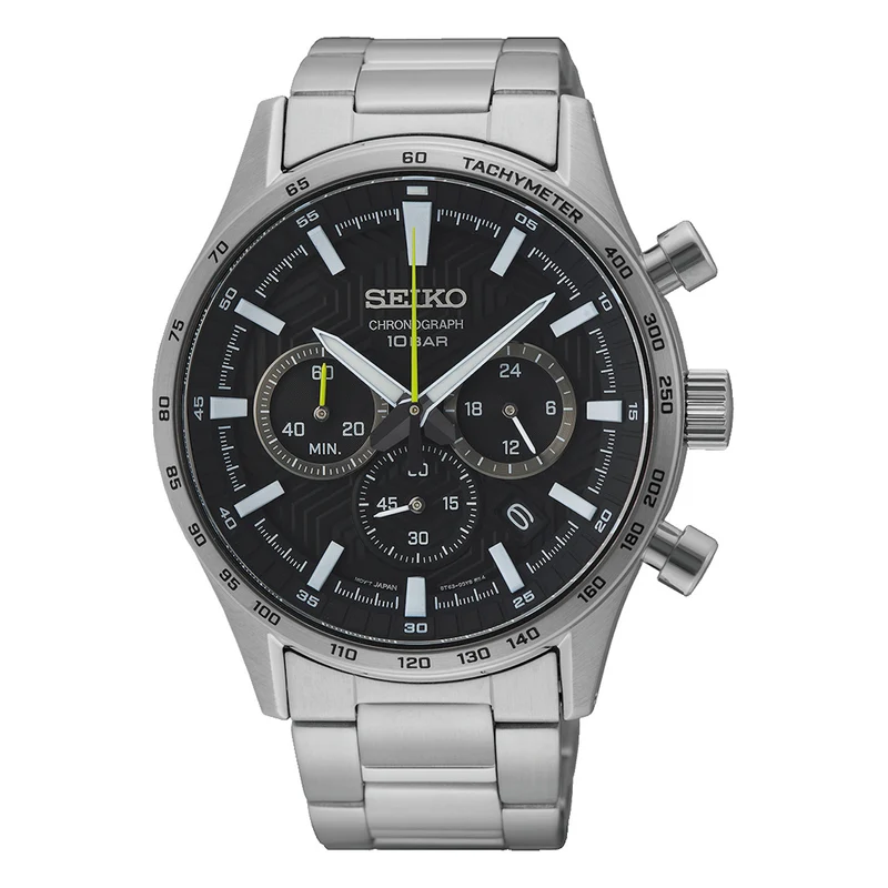 Seiko Chronograph herren Uhr Silber SSB413P1