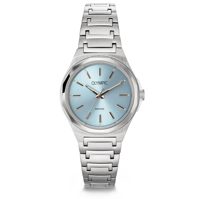 Olympic Momentum Silberne Und Blaue Damenuhr OL66DSS026