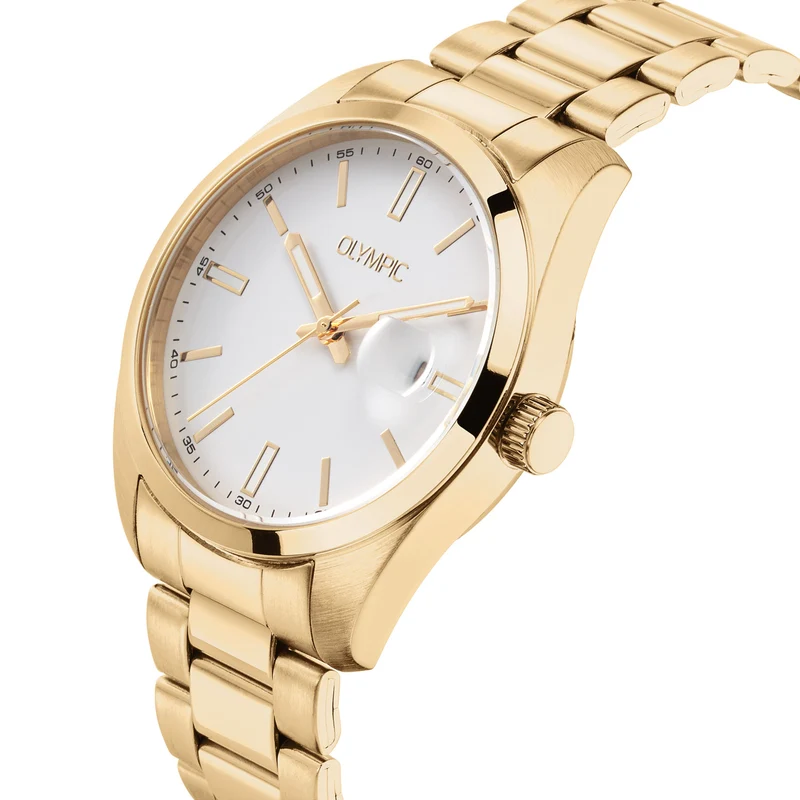 Olympic Louis Herrenuhr In Gold Und Weiß OL75HDD001