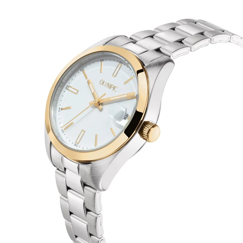 Olympic Louise Silberne Und Weiße Damenuhr OL75DSS004B