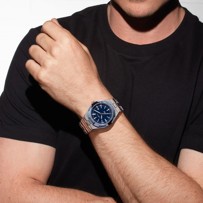 Olympic Legacy Silberne Und Blaue Herrenuhr OL75HSS005