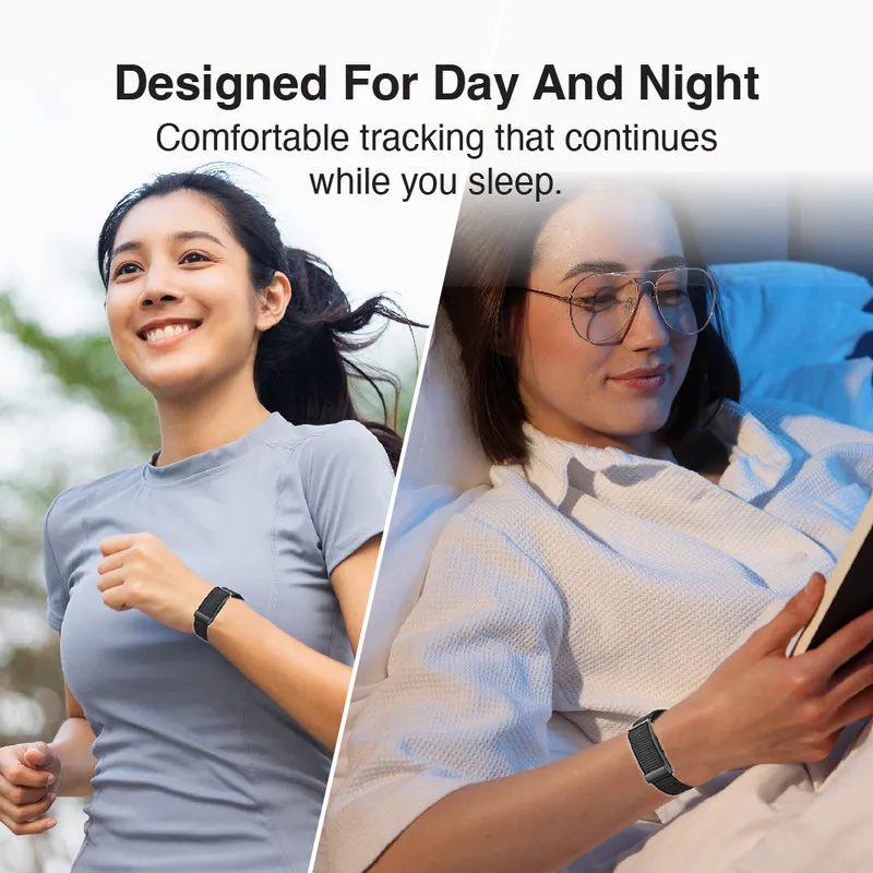V-Fitness All Day Health and Activity Band with Bonus Strap (Black)