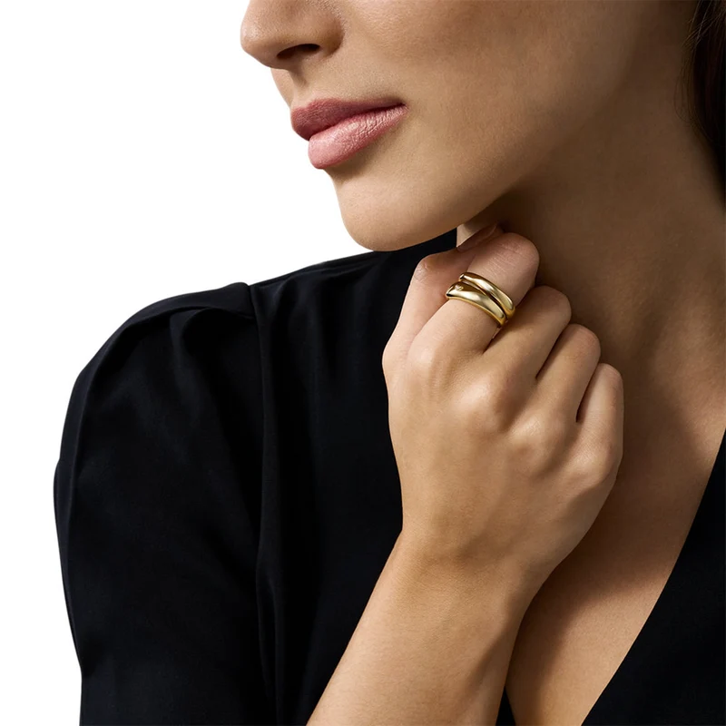 Emporio Armani Gold Coloured Ring EGS31937106.5