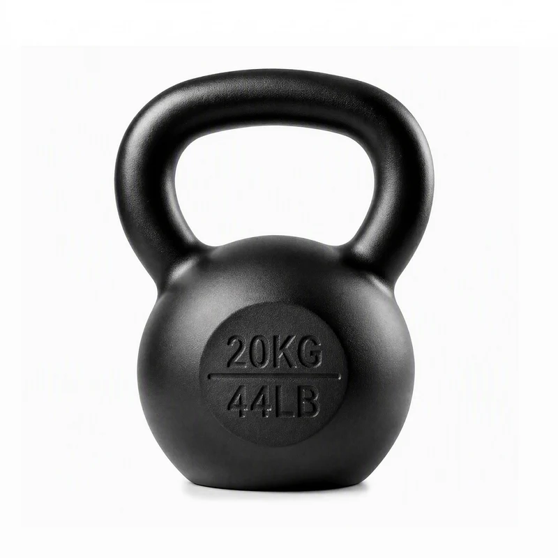 Everfit 20kg Cast Iron Kettlebell Powder Coating Flat Bottom Home Gym