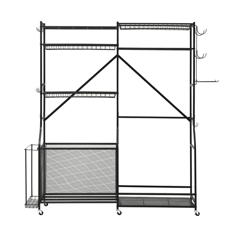 Everfit Sports Equipment Organizer Rack Multi Garage Storage for Golf Bag 174cm
