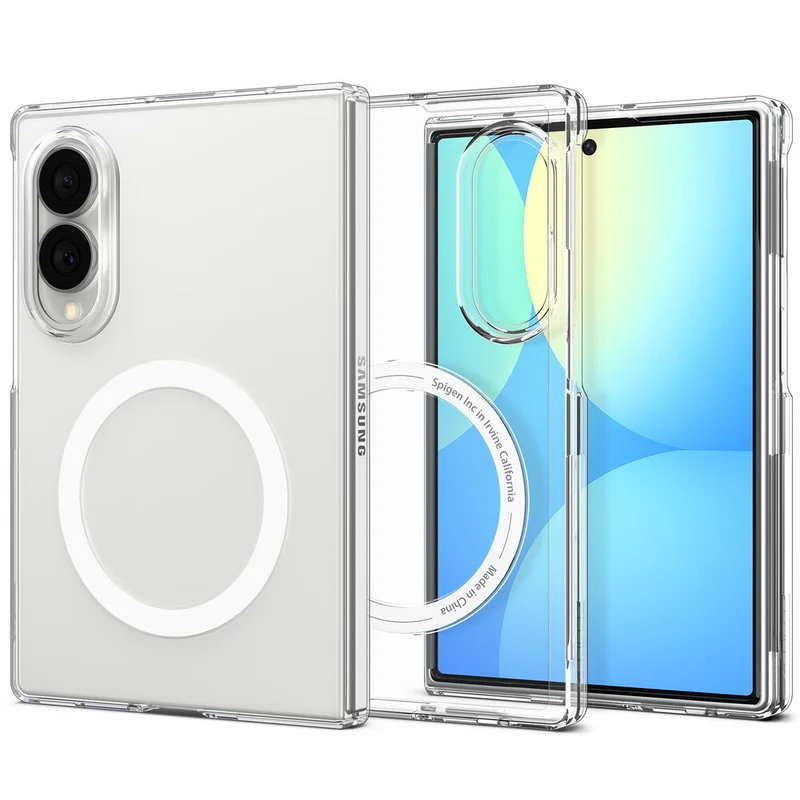 Spigen Galaxy Z Fold 8 Air Skin (MagFit) Case (Clear Case / White Ring)