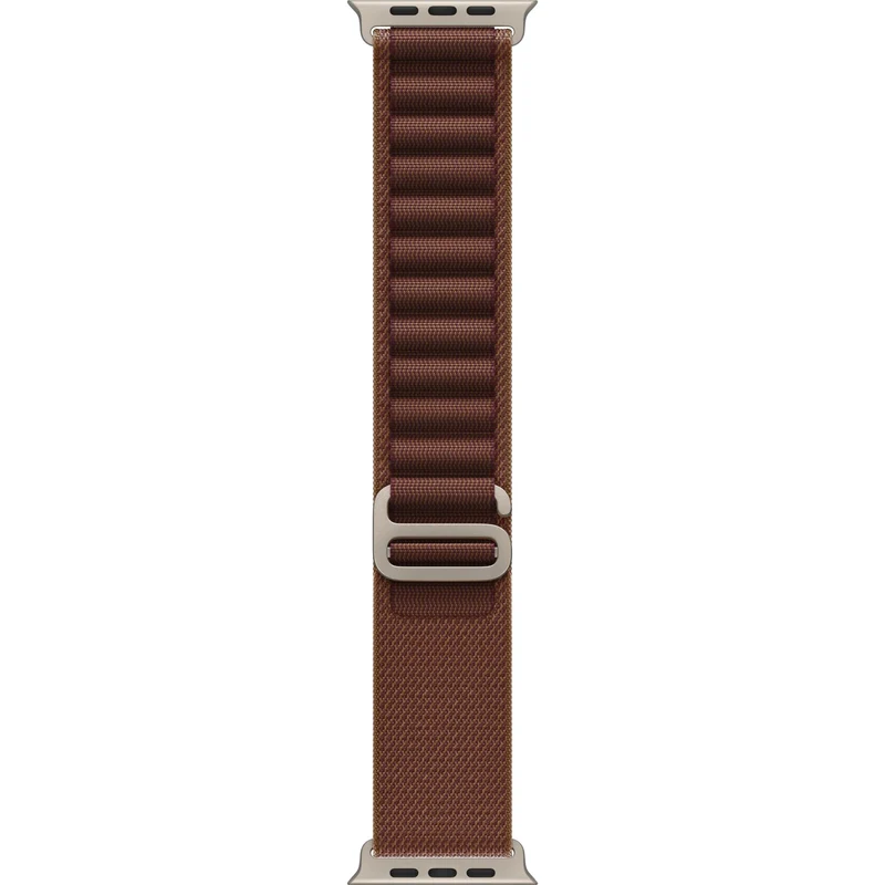 Apple Watch 49mm [Burgundy] Alpine Loop [Medium] [Natural Titanium Finish]