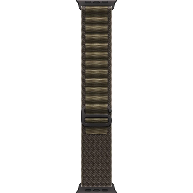 Apple Watch 49mm [Dark Olive] Alpine Loop [Large] [Black Titanium Finish]