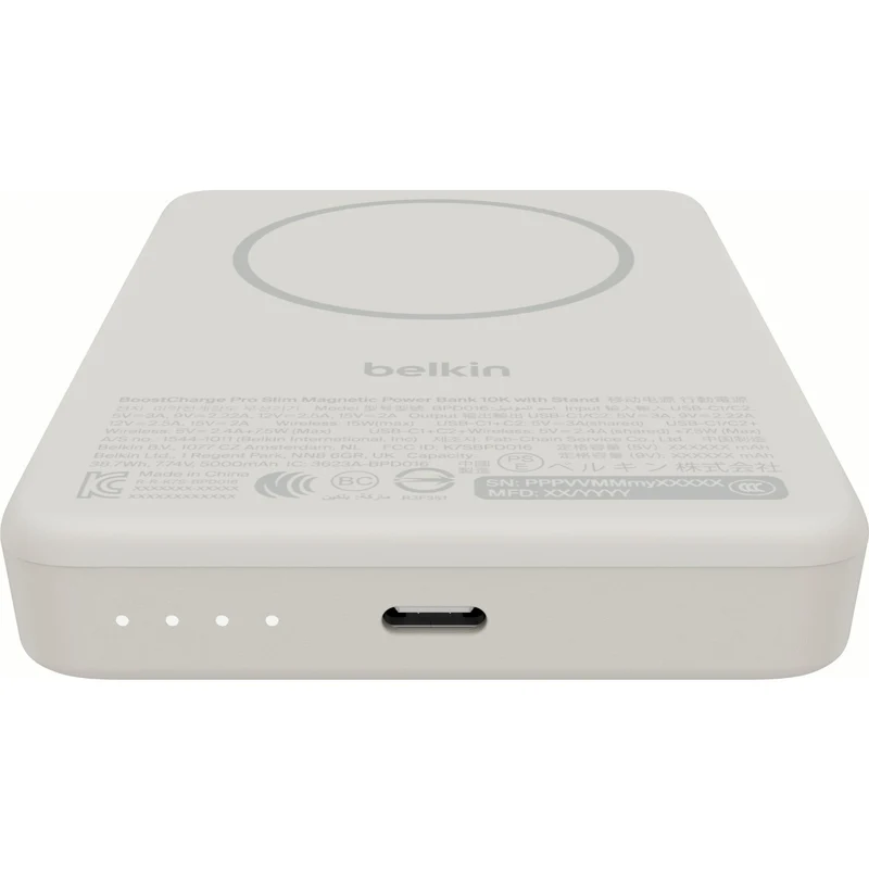 Belkin BoostCharge Slim Magnetic Power Bank 10K with Stand (Sand)