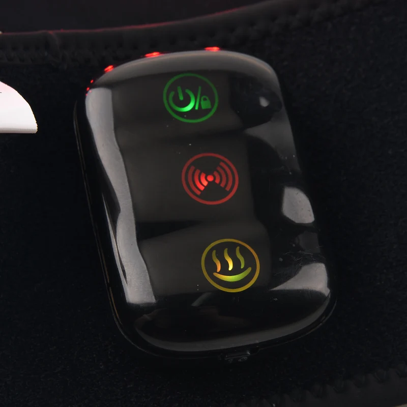 LIVMORE Infrarot-Heiz- und Vibrationsmassagegürtel, 118x14,5cm, wiederaufladbarer Akku mit 2500 mAh, Schwarz