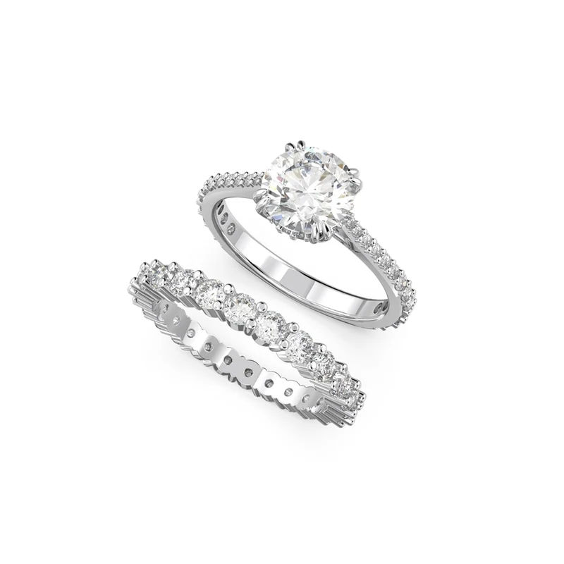 Swarovski Constella Silberfarbene Ringen Set 5649213